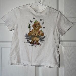 Ralph Lauren White Polo Bear Graphic Tee